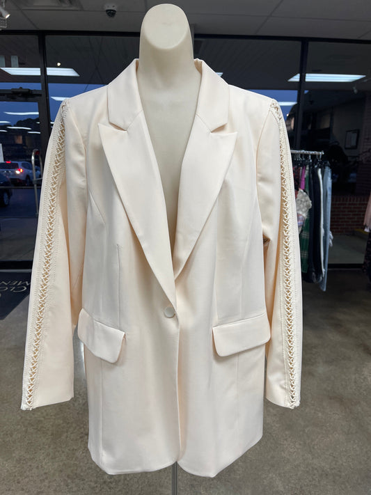 Blazer By Eloquii In Cream, Size: 18