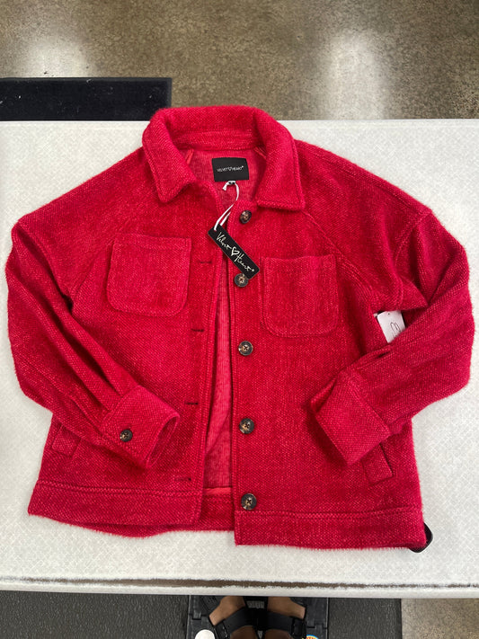 Jacket Shirt By Velvet Heart In Red, Size: S