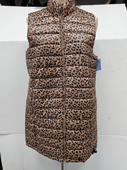 Vest Puffer & Quilted By Bobeau In Animal Print, Size: S