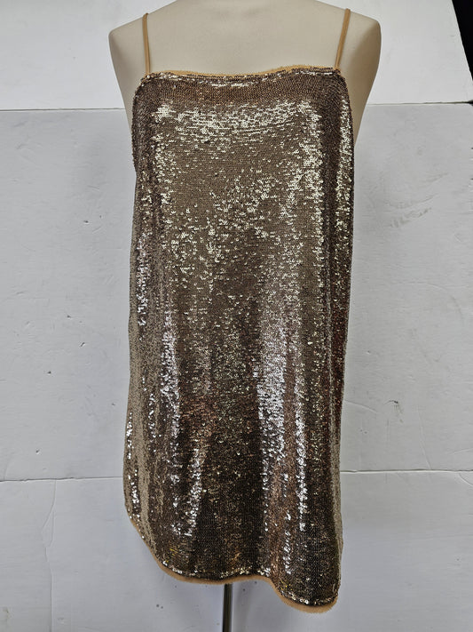 Top Sleeveless By Free People In Gold, Size: S