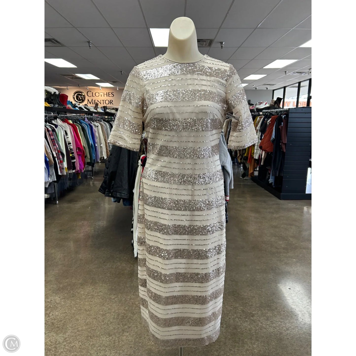 Dress Party Midi By Vince Camuto In Tan, Size: 2