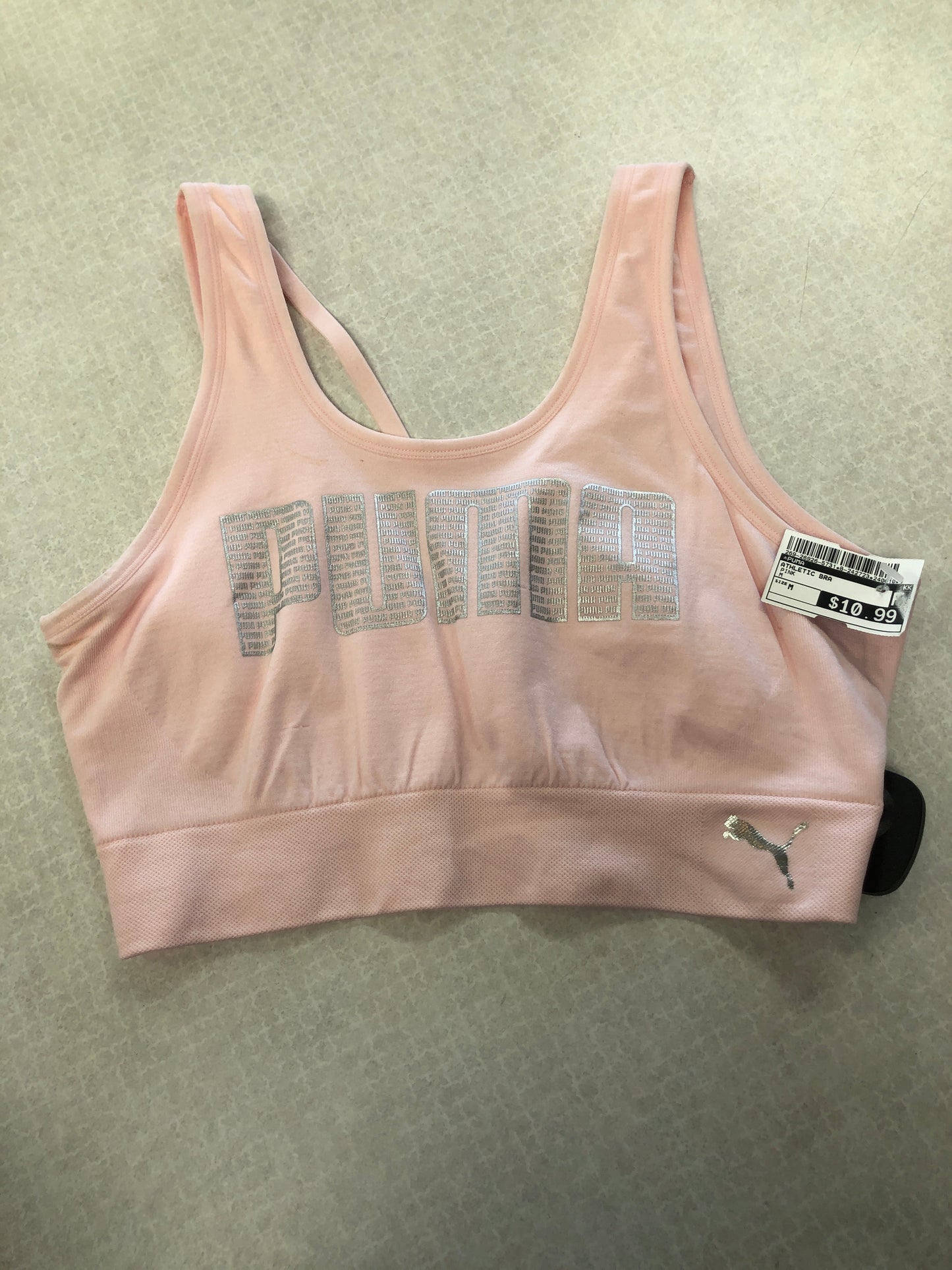 Athletic Bra By Puma In Pink, Size: M