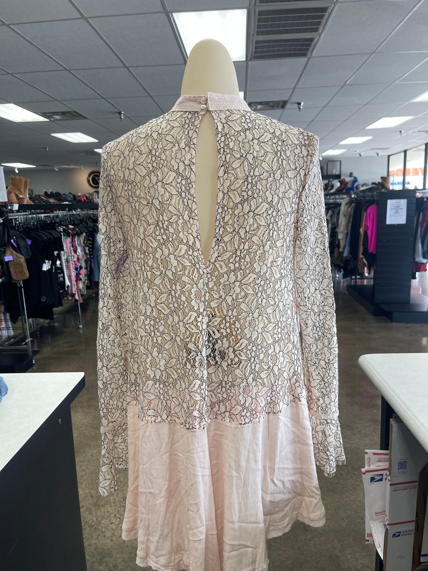 Pink Top Long Sleeve Free People, Size Xs