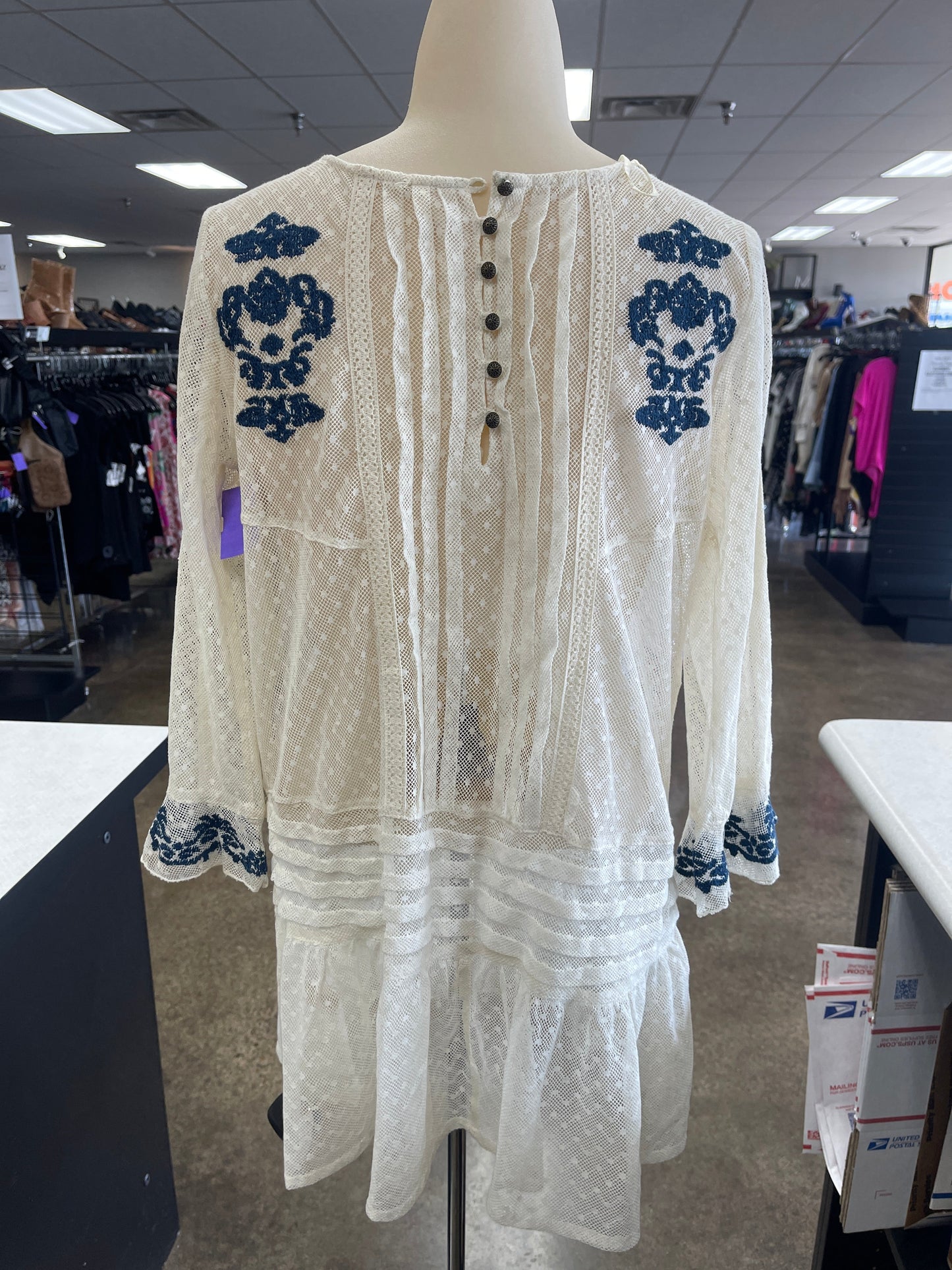 Cream Top Long Sleeve Free People, Size S