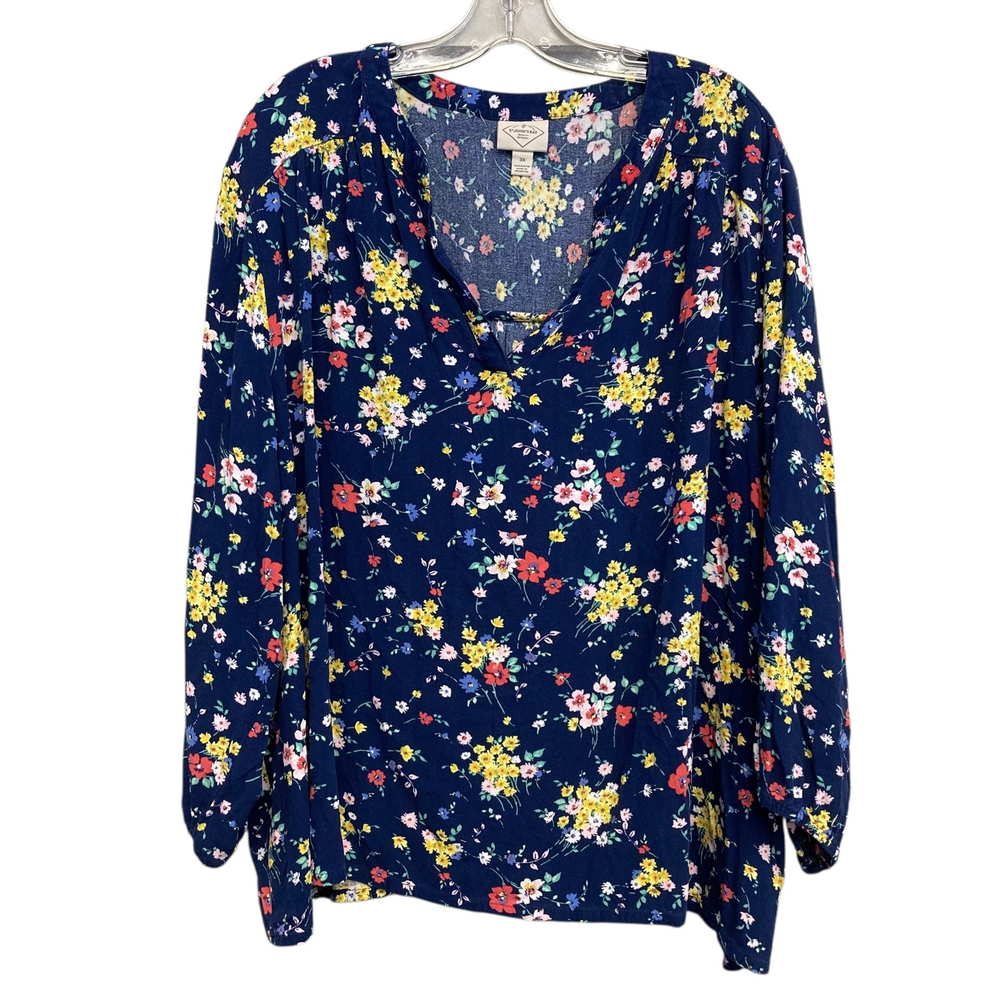 Top Ls By St Johns Bay In Floral Print, Size:3X