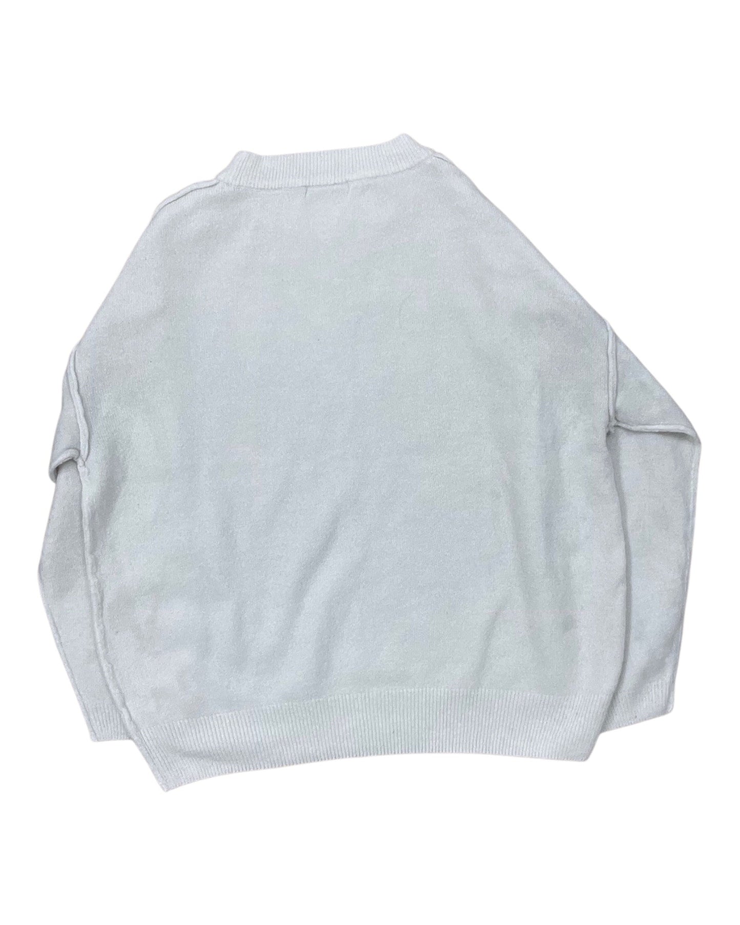 Sweater By Zenana In White, Size:M