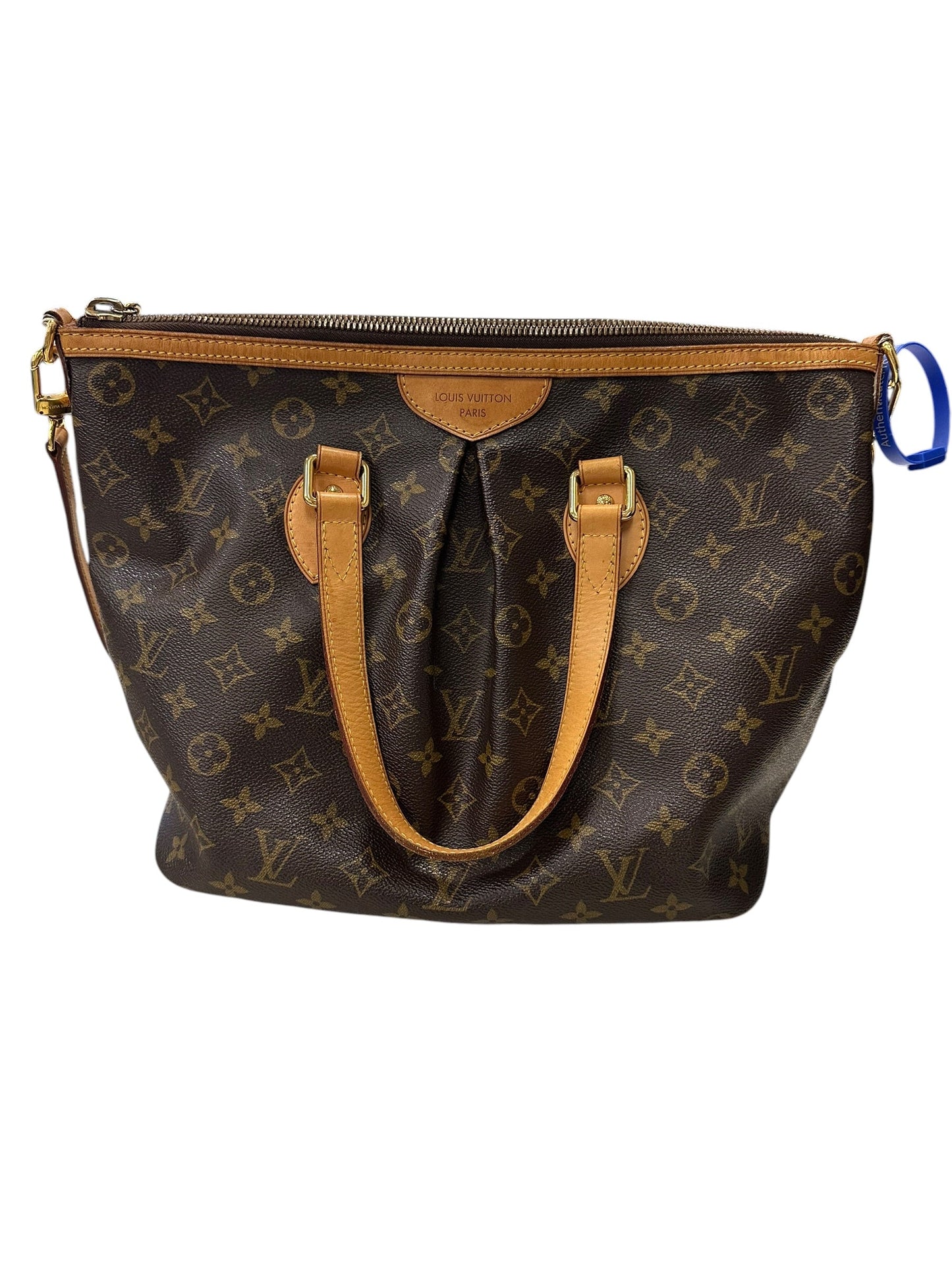 Handbag Luxury Designer By Louis Vuitton In Brown & Tan, Size:Large