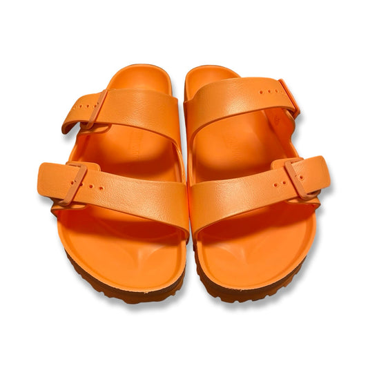 Sandals Designer By Birkenstock In Orange, Size:12
