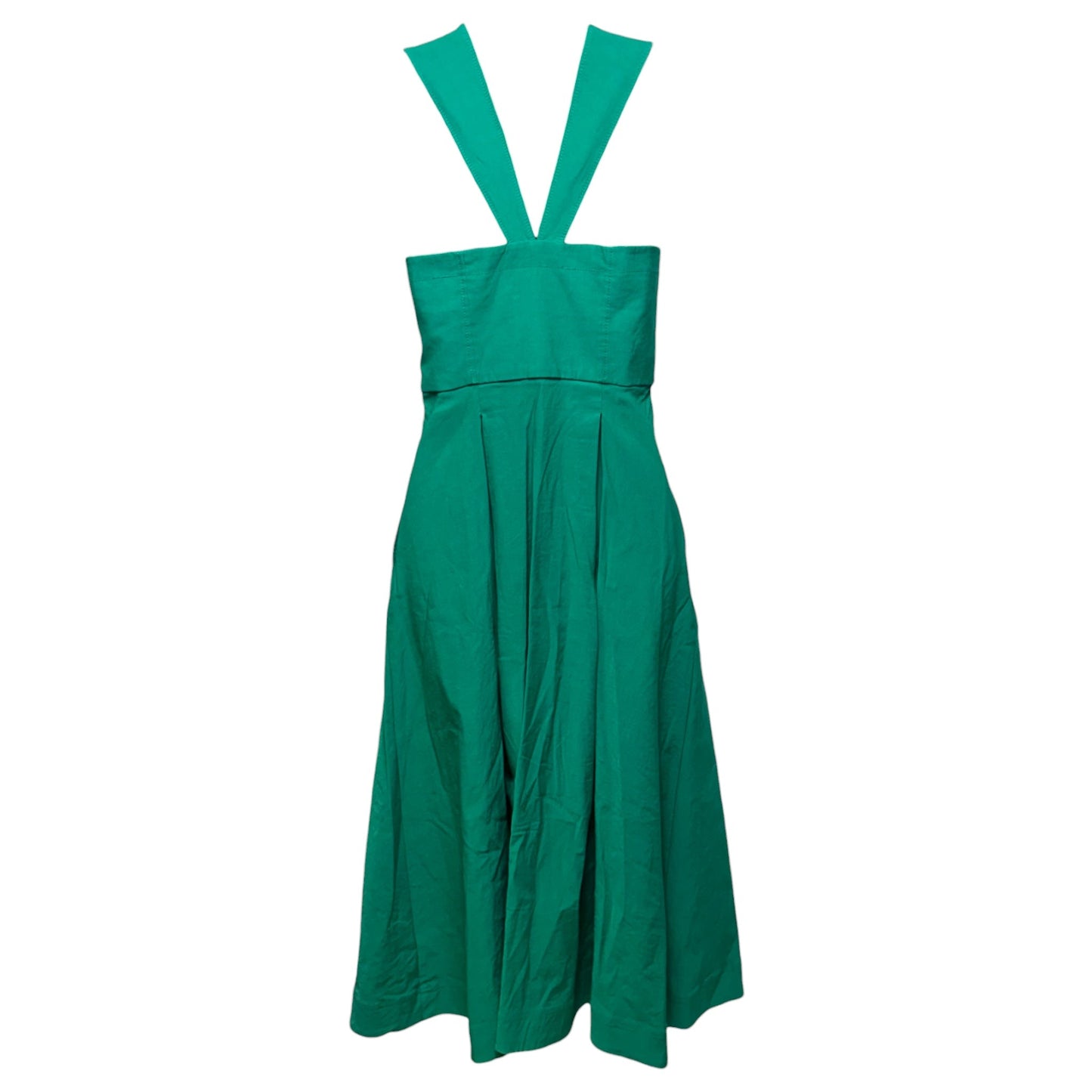 Square Neck Button Down Dress By Maeve In Green, Size: 2