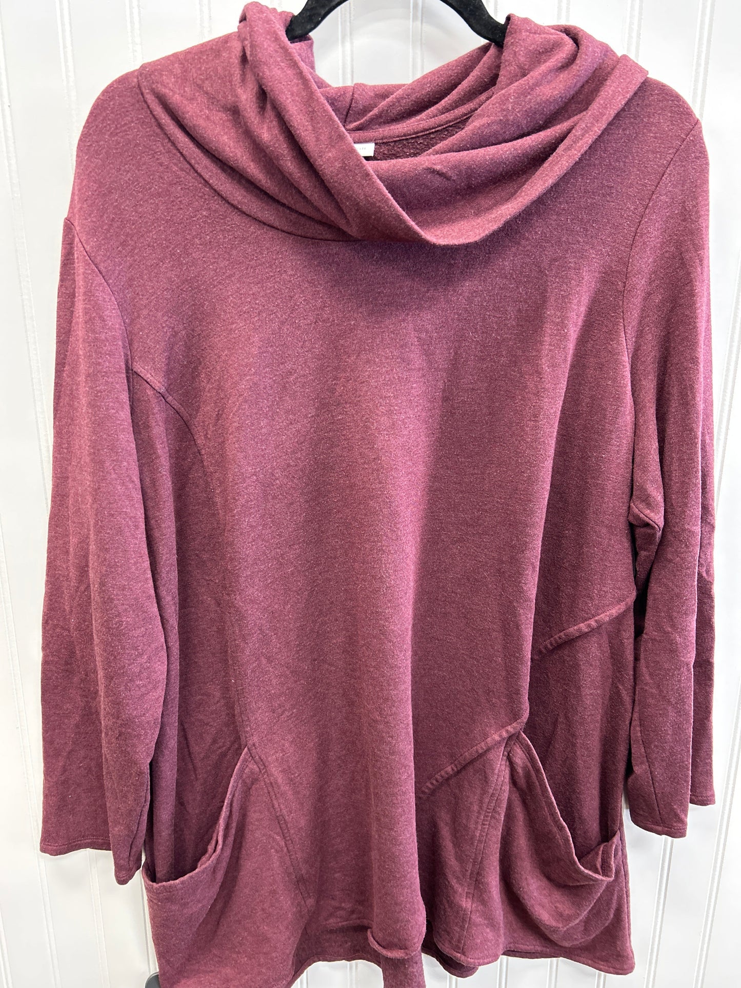 Top Ls By Pure Jill In Maroon, Size:2X