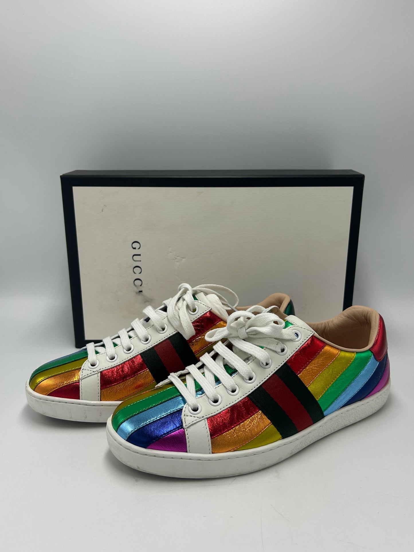 Gucci Designer Luxury Trainers  Size: 7 (37)