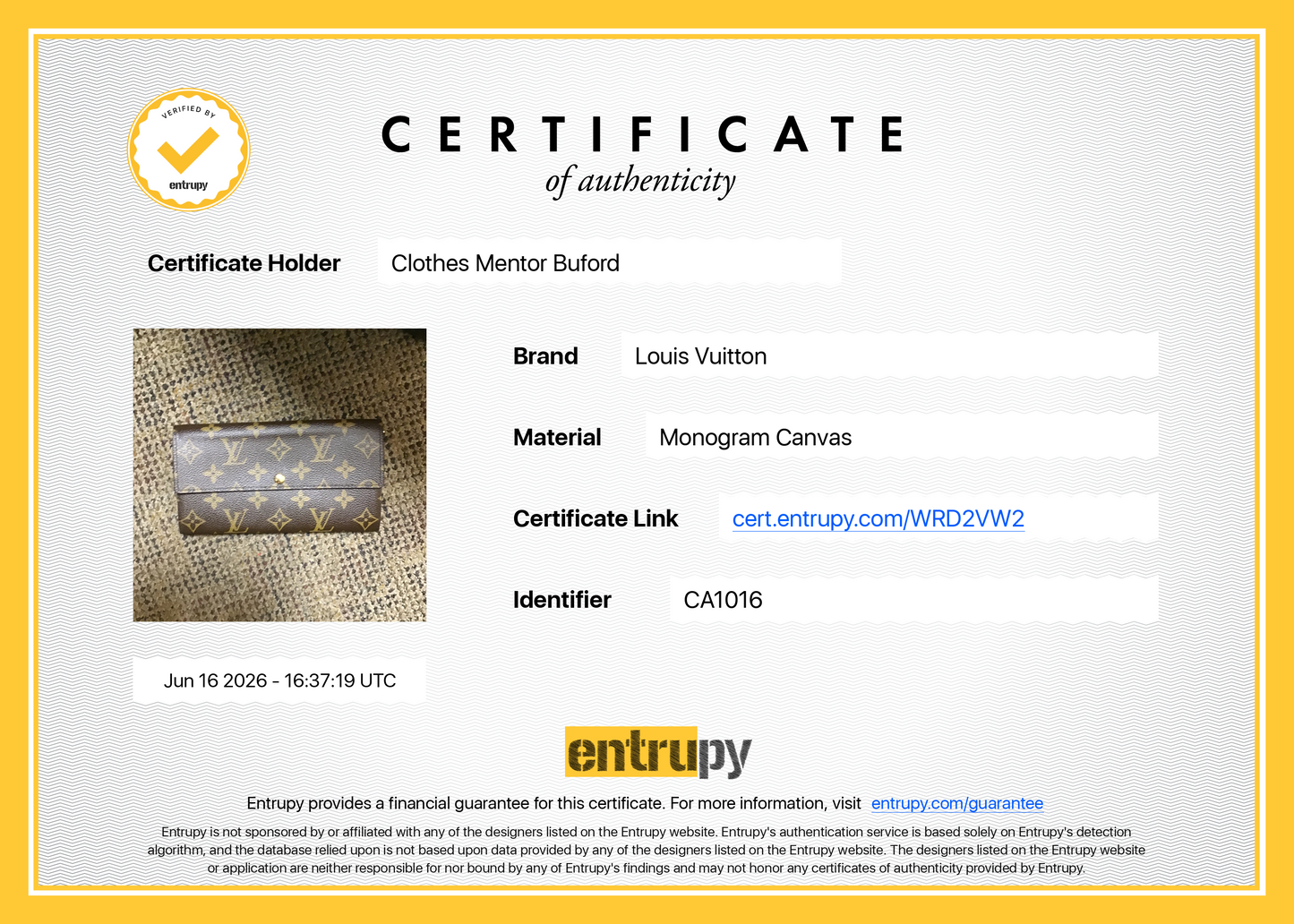 Wallet Luxury Designer By Louis Vuitton, Size: Medium