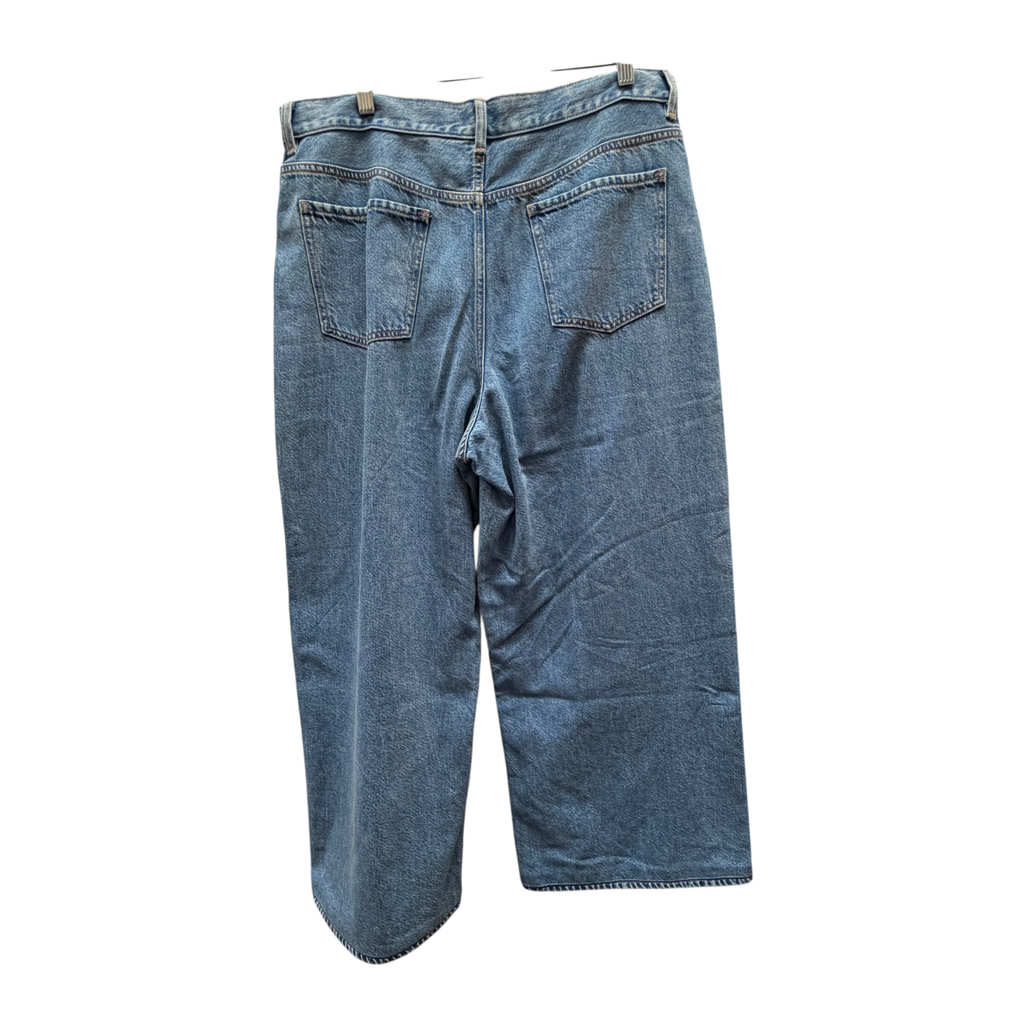 Jeans Wide Leg By Theory In Blue Denim, Size:12