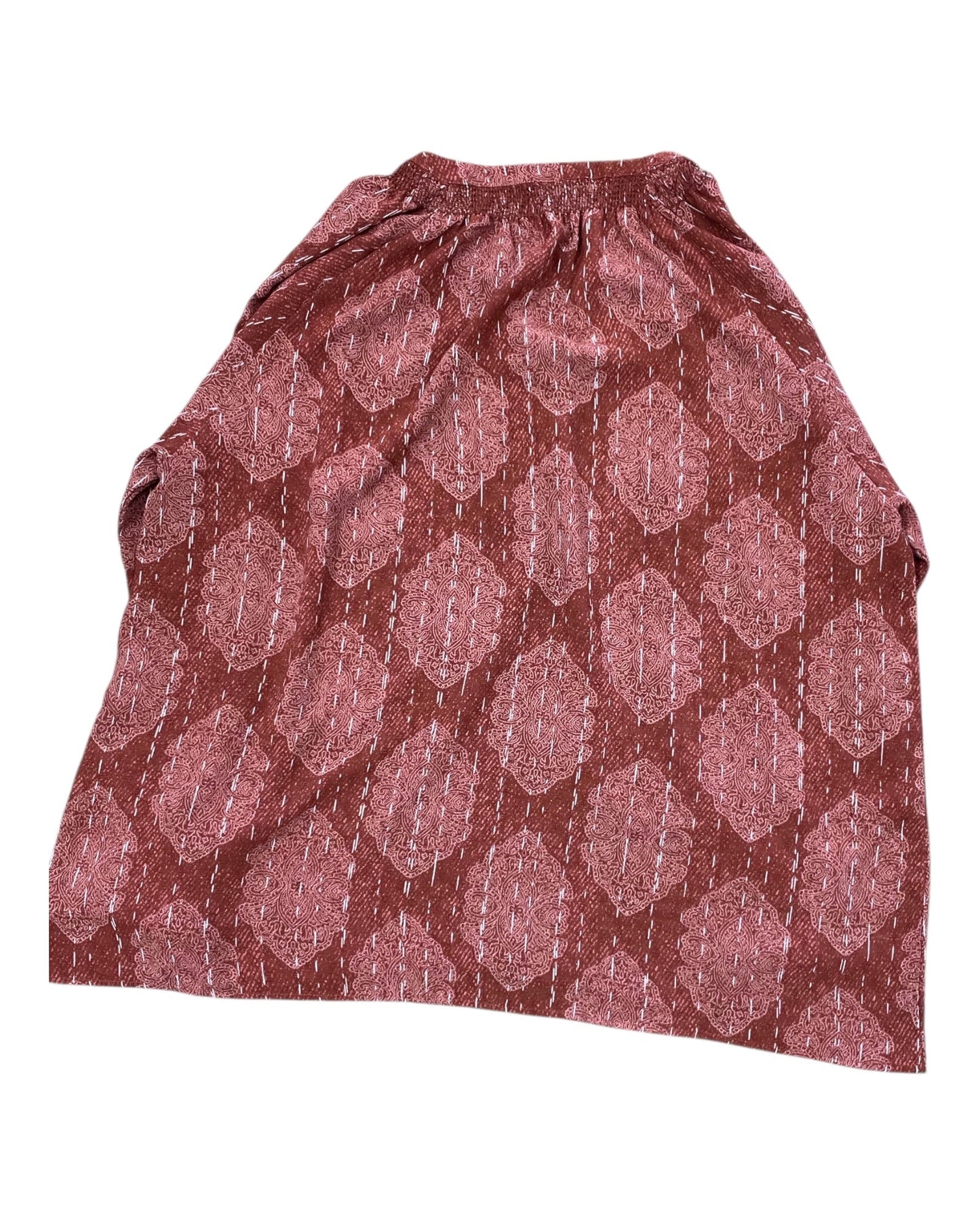 Top Ls By Wonderly In Brown & White, Size:2X