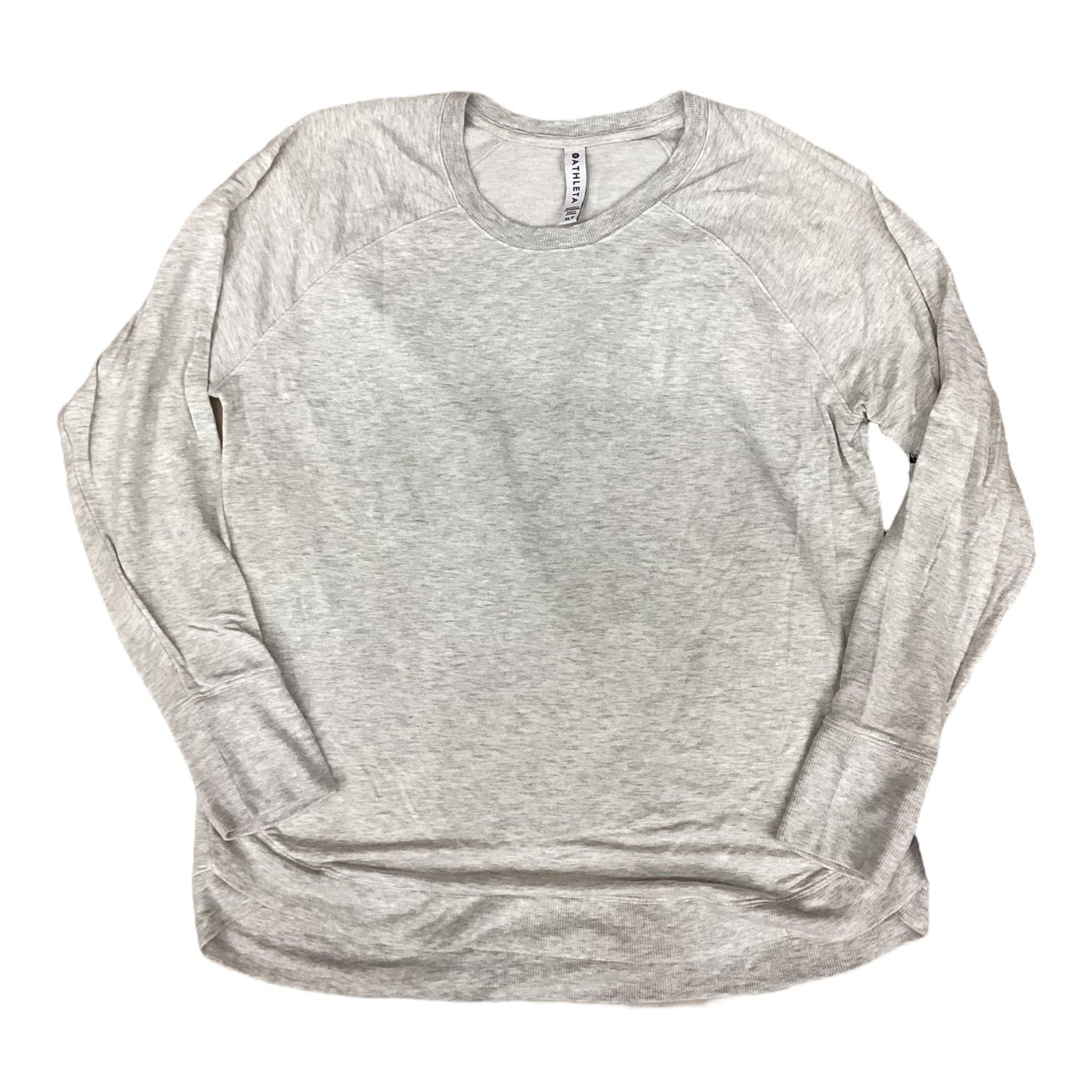 Athletic Top Long Sleeve Crewneck By Athleta In Grey, Size: Xl