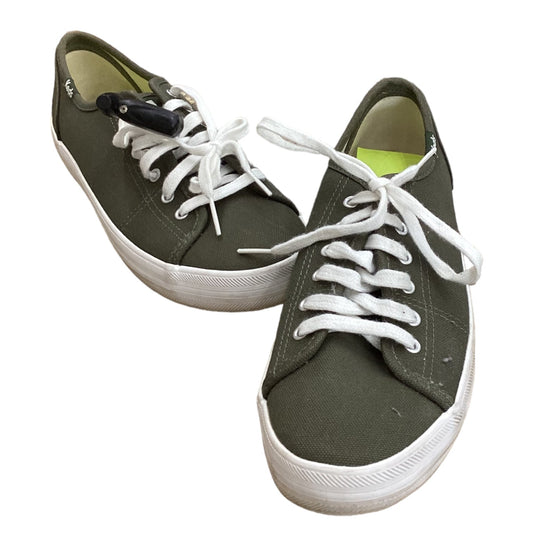 Green Shoes Flats Keds, Size 7.5