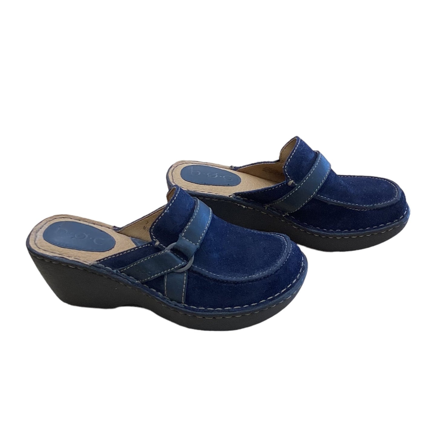 Shoes Heels Wedge By Boc In Blue, Size: 7