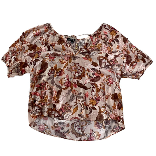 Top Short Sleeve By Inc In Red & Tan, Size: L