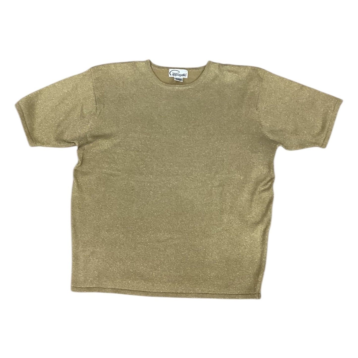 Top Short Sleeve By Cappagallo In Gold, Size: L