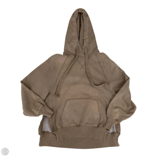 Athletic Sweatshirt Hoodie By American Eagle In Tan, Size: Xs