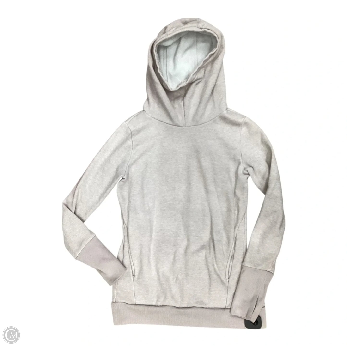 Athletic Sweatshirt Hoodie By Fabletics In Tan, Size: S
