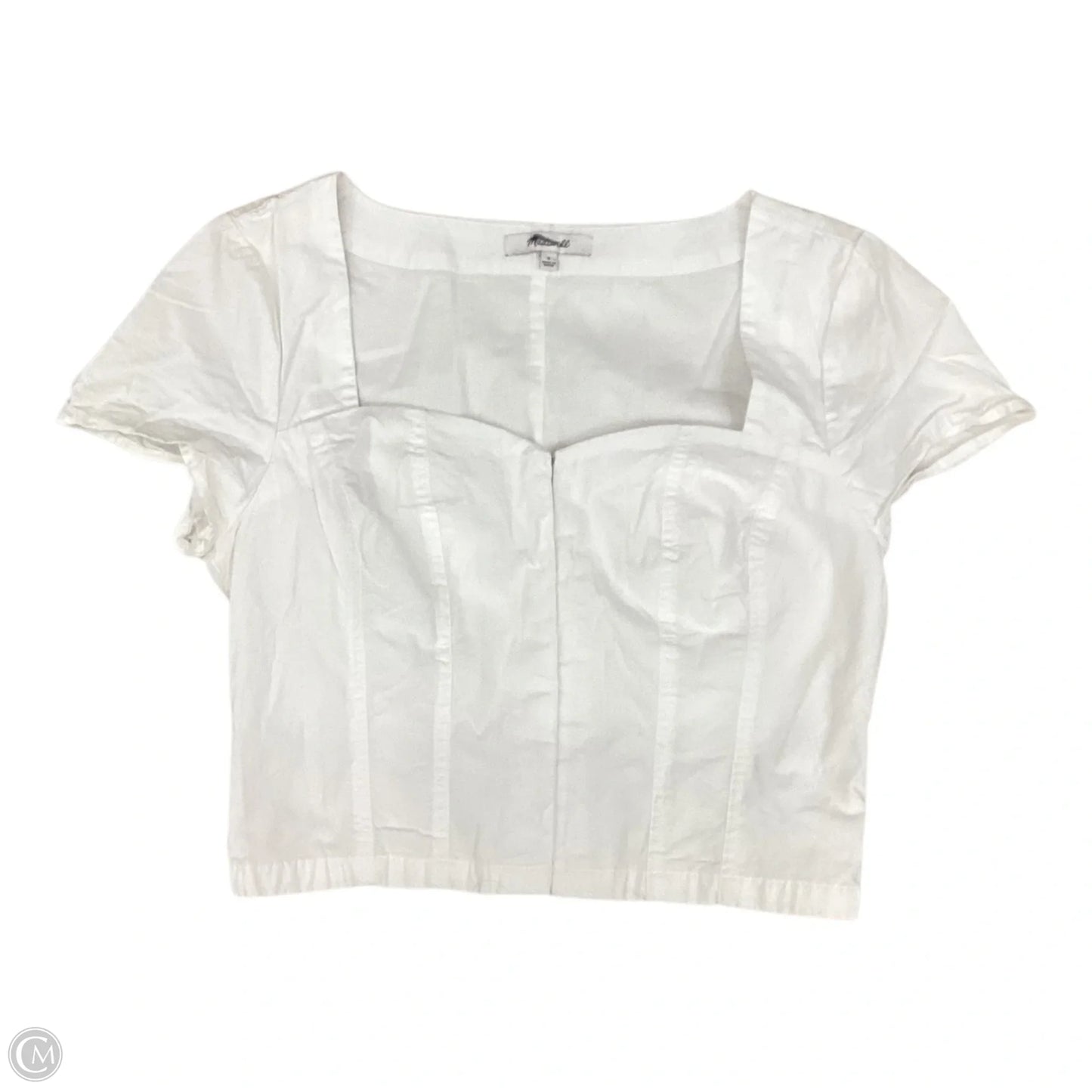 Top Short Sleeve By Madewell In White, Size: S