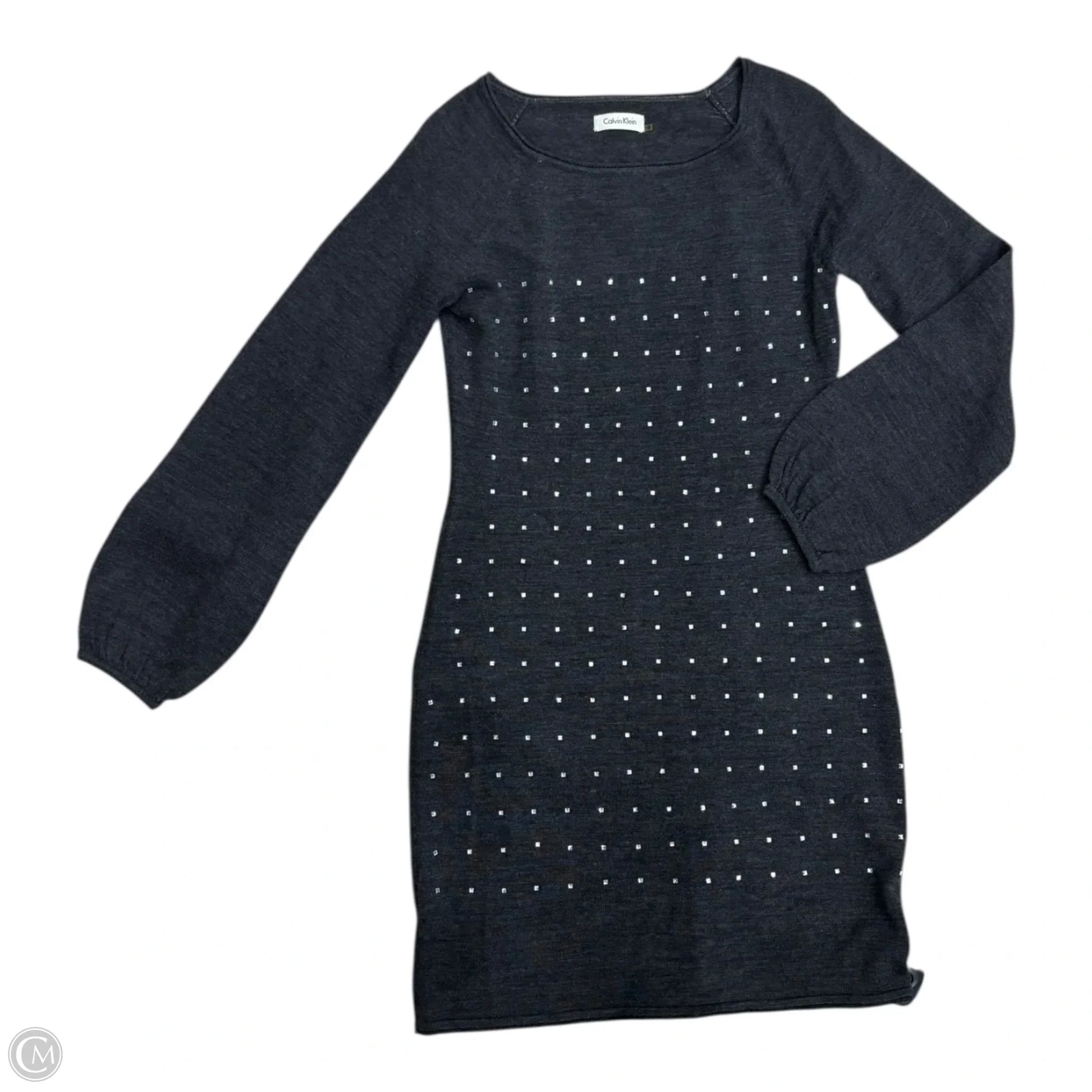 Dress Sweater By Calvin Klein In Grey, Size: Xs Dress Sweater By Calvin Klein In Grey, Size: Xs