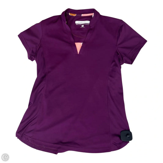 Athletic Top Short Sleeve By Pebble And Stone In Purple, Size: S