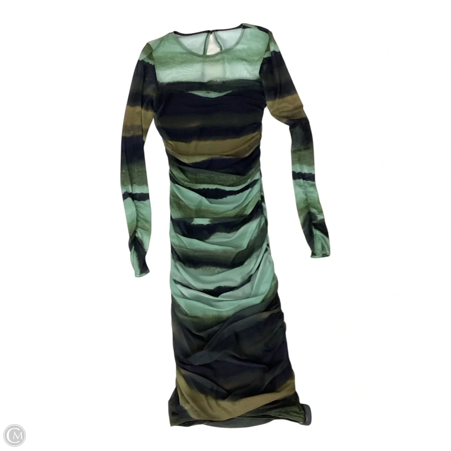 Dress Casual Short By Anthropologie In Black & Green, Size: Xs