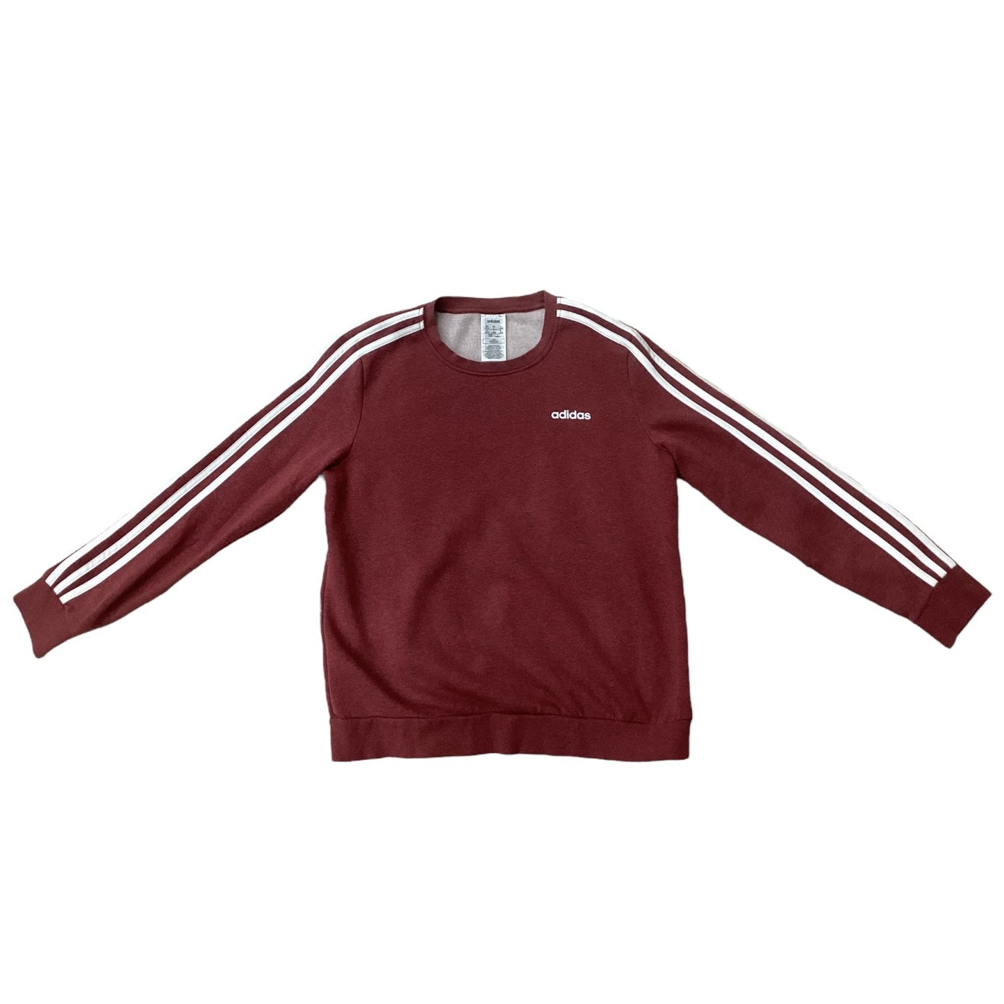 Red Athletic Sweatshirt Crewneck Adidas, Size L