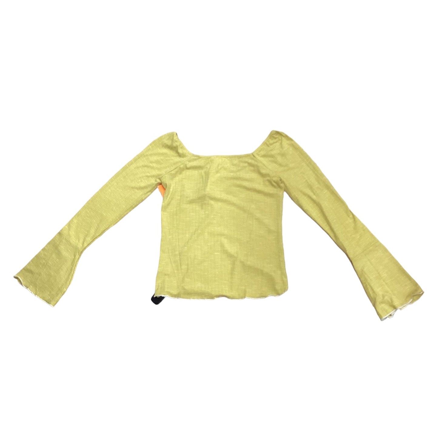 Yellow Top Long Sleeve Hem & Thread, Size S