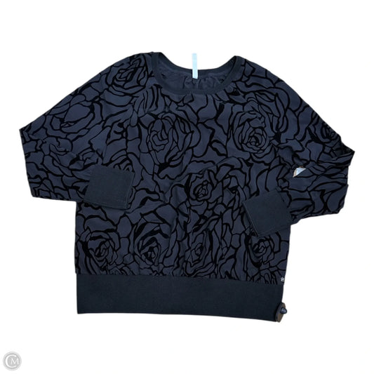 Athletic Top Long Sleeve Crewneck By Fabletics In Black, Size: Xl