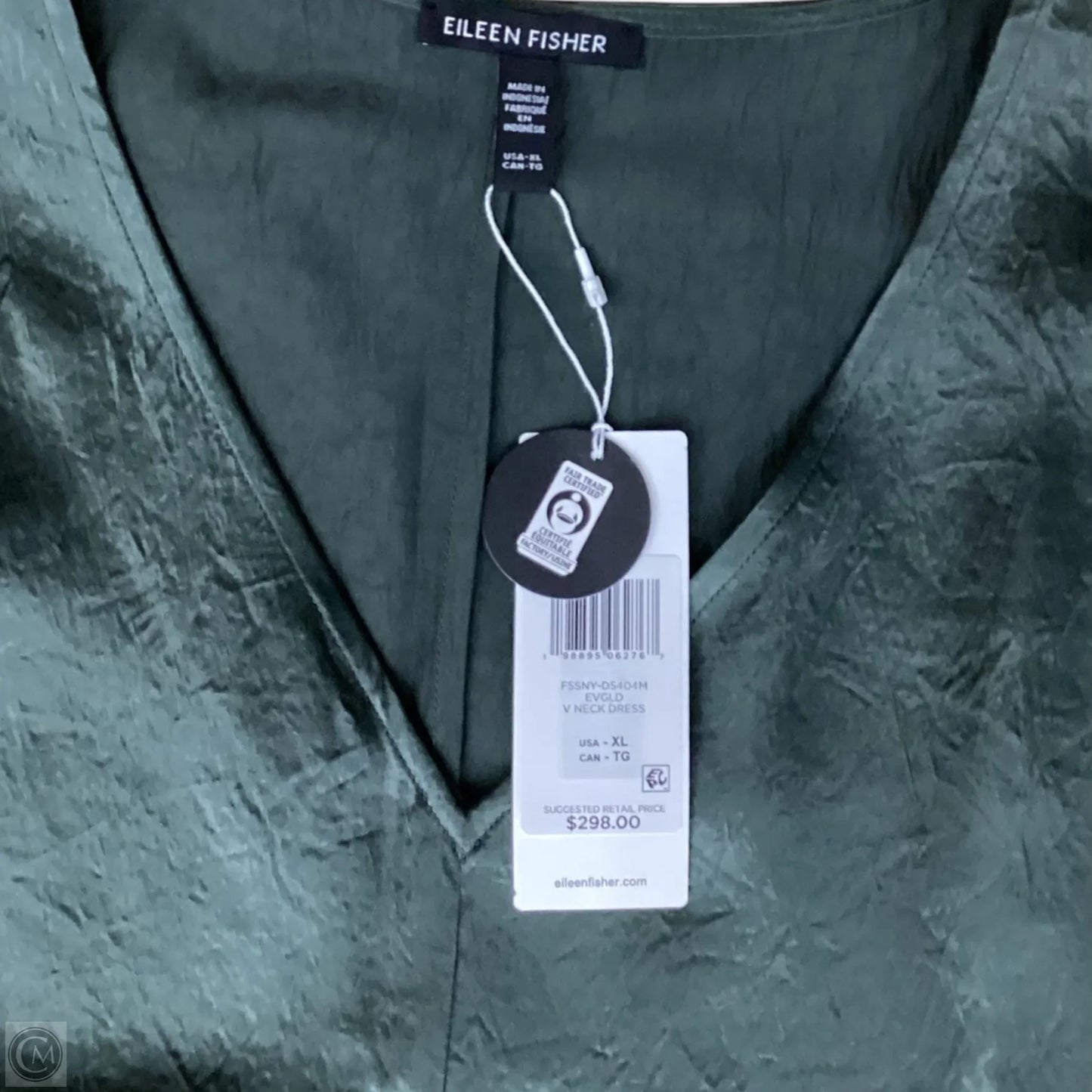 Dress Casual Maxi By Eileen Fisher In Green, Size: Xl