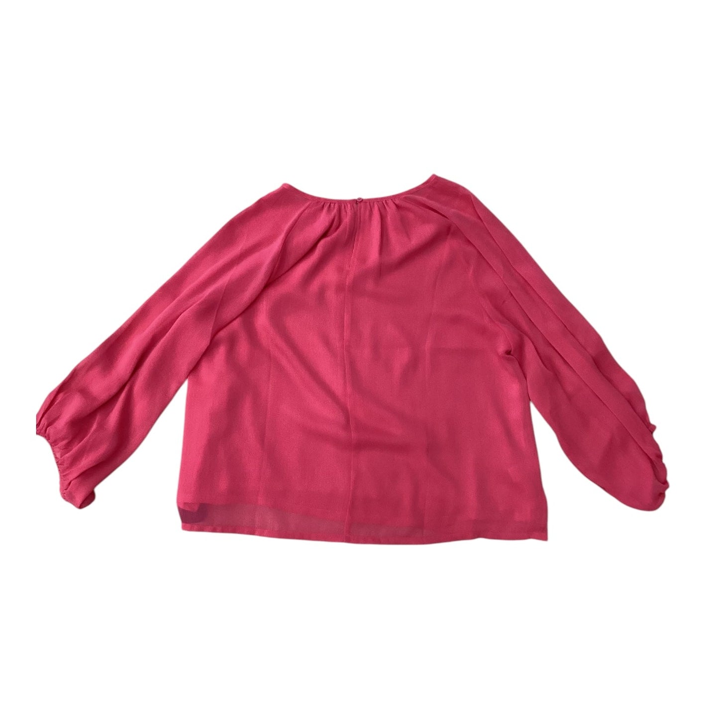 Blouse Long Sleeve By Loft In Pink, Size: L