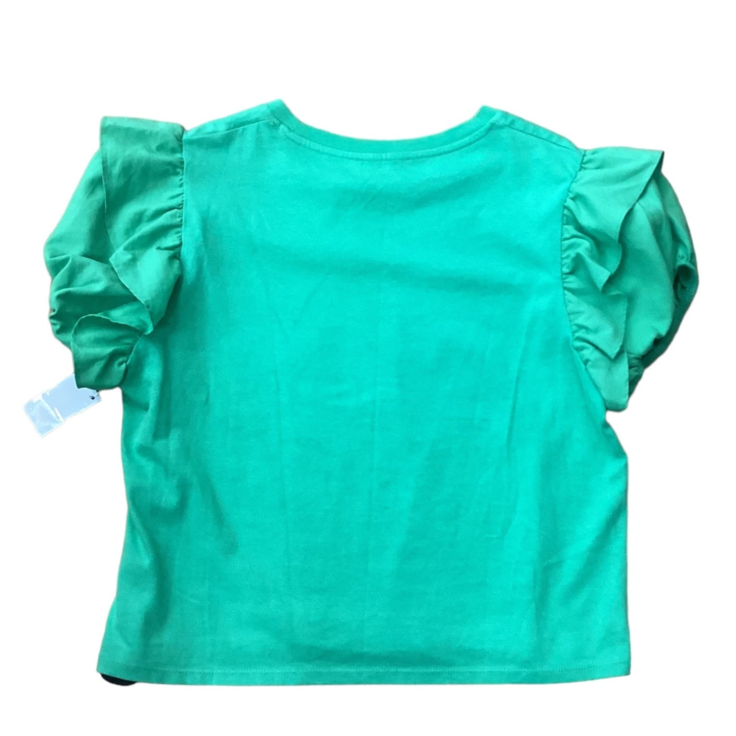 Green Blouse Short Sleeve Zara, Size M