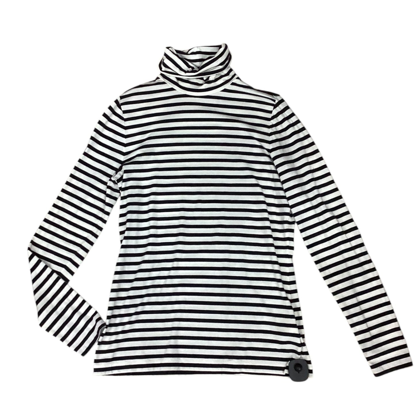 Top Long Sleeve By Lands End In Striped Pattern, Size: M