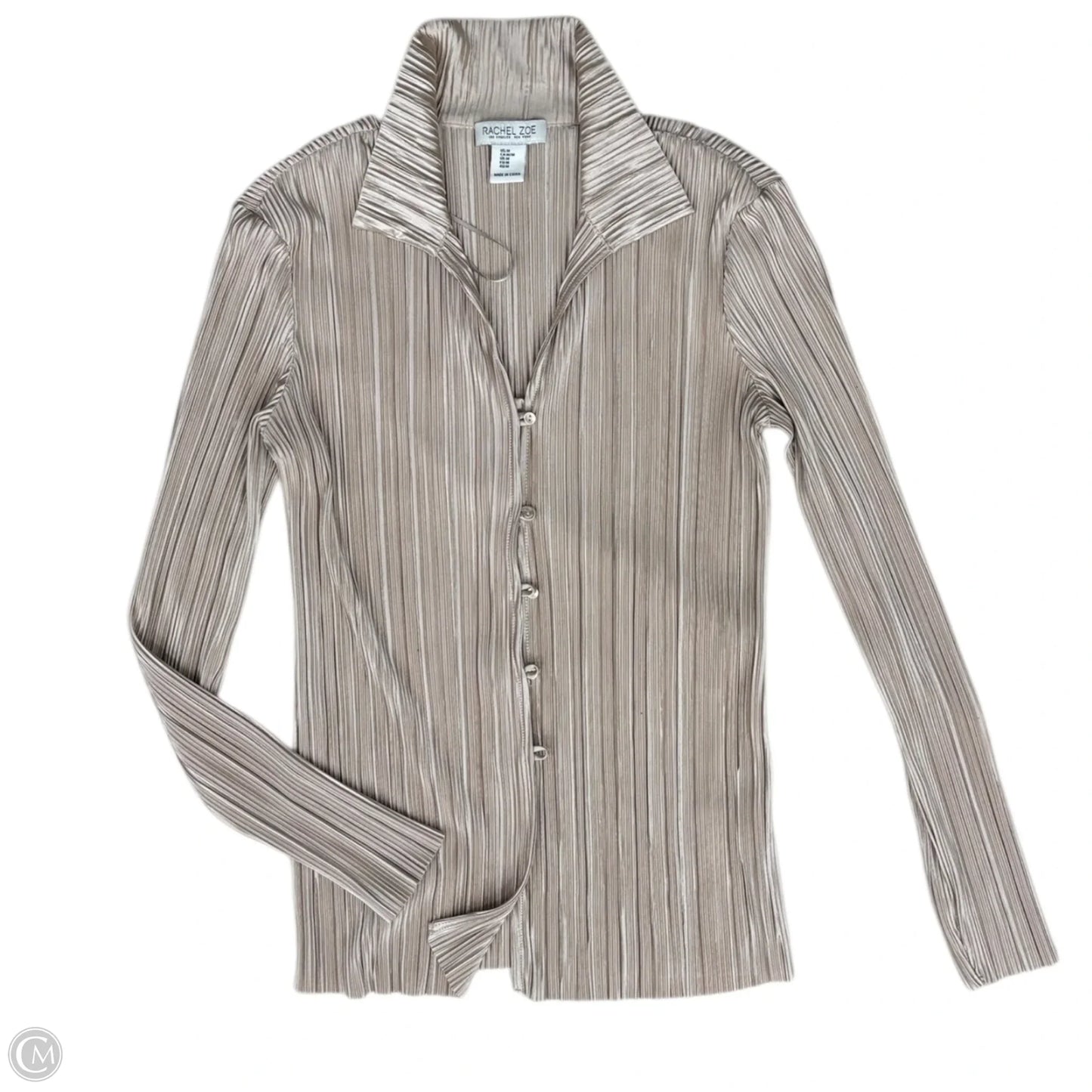 Top Long Sleeve By Rachel Zoe In Tan, Size: M