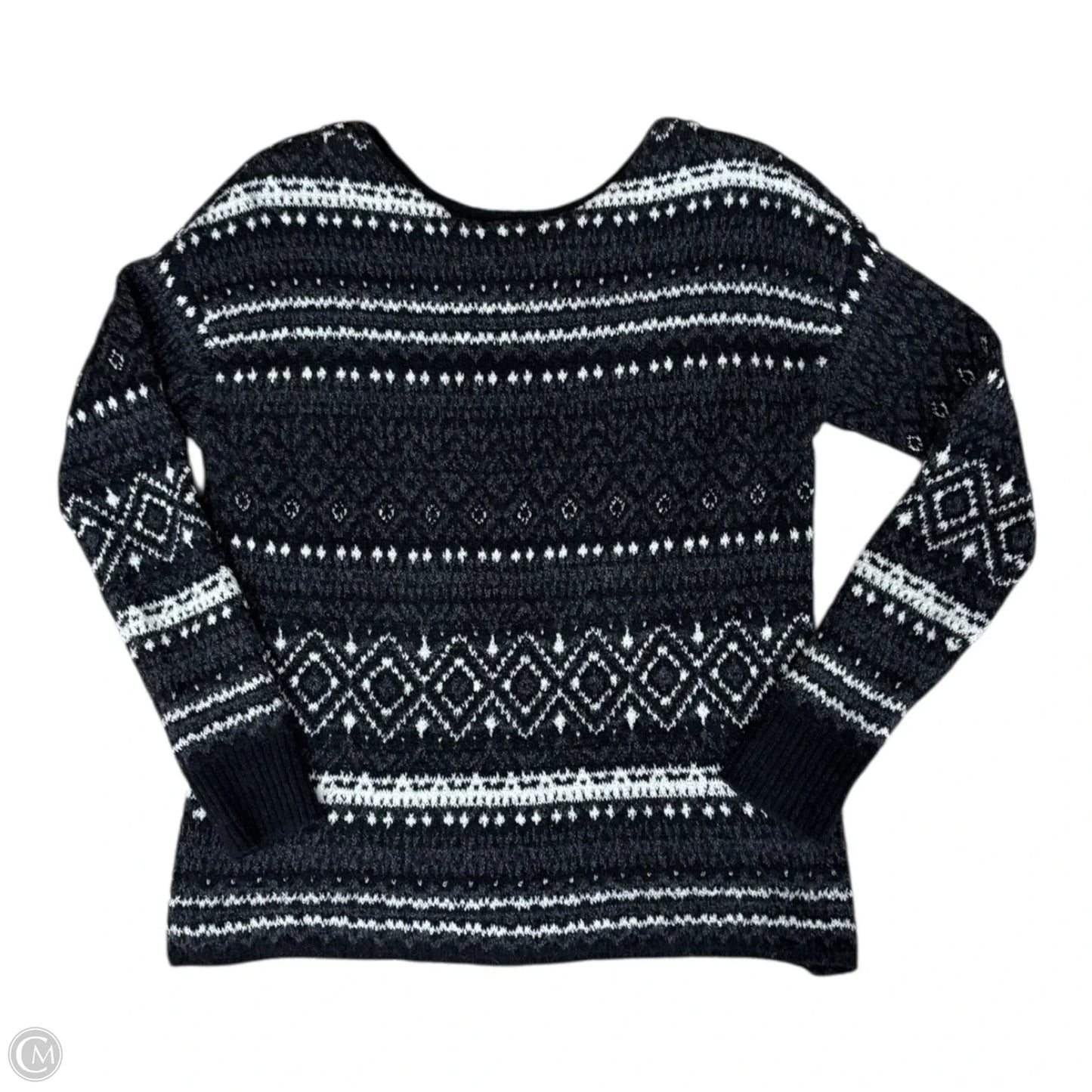 Sweater By American Eagle In Black & White, Size: M