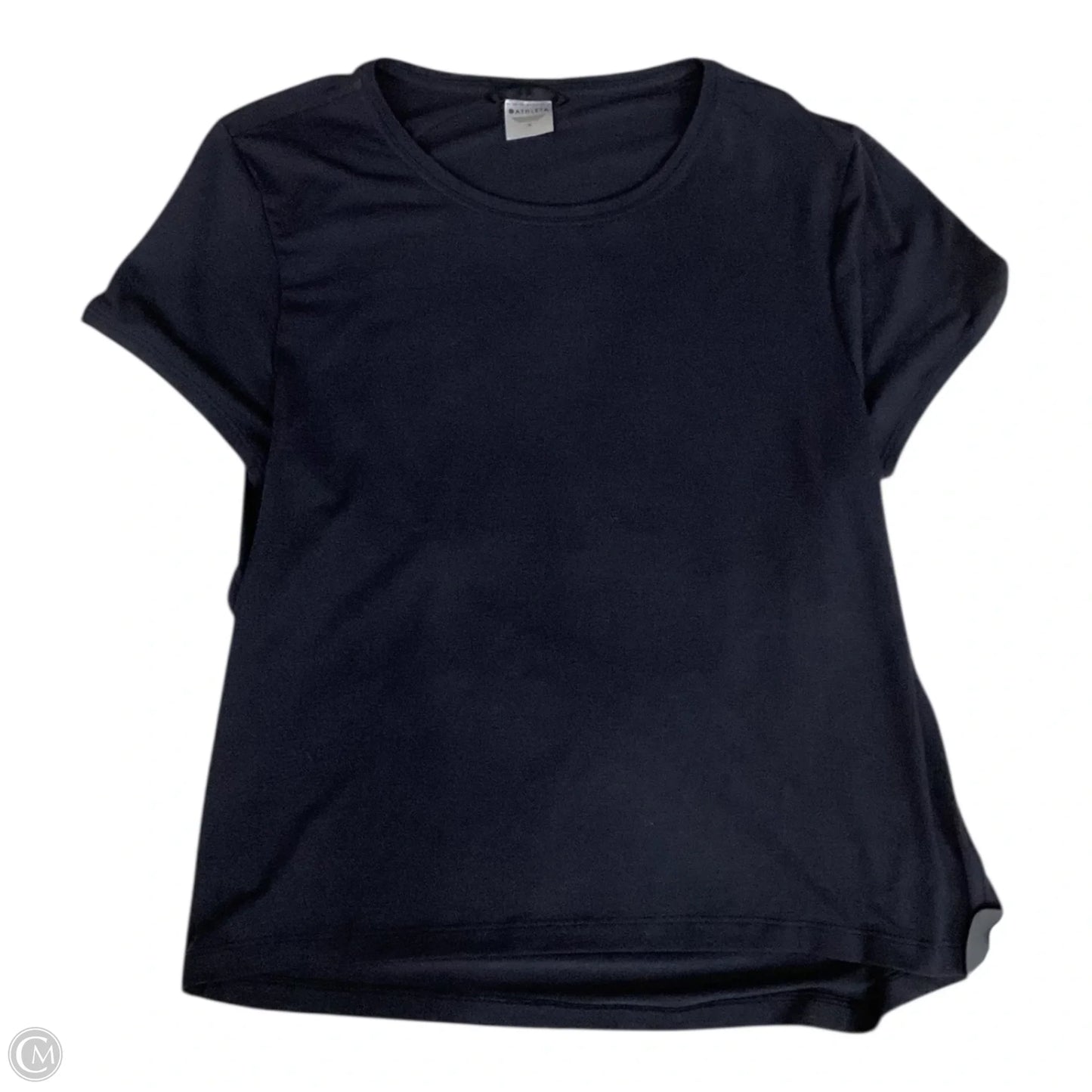 Athletic Top Short Sleeve By Athleta In Black, Size: M
