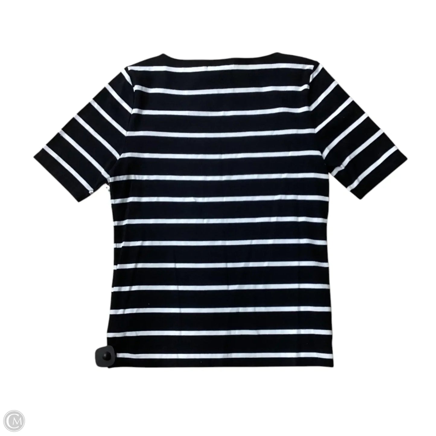 Top Short Sleeve By Ralph Lauren In Black & White, Size: Xl