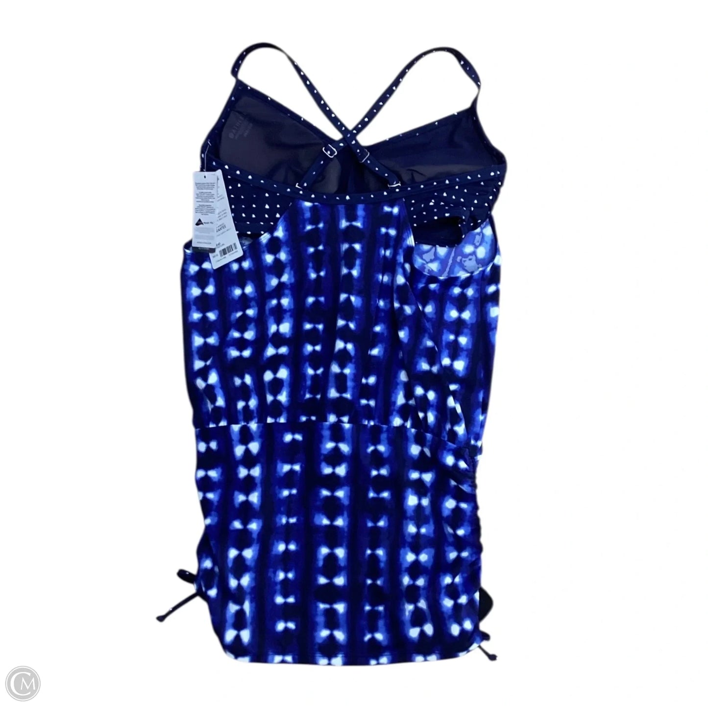 Swimsuit Top By Athleta In Blue & White, Size: Xl