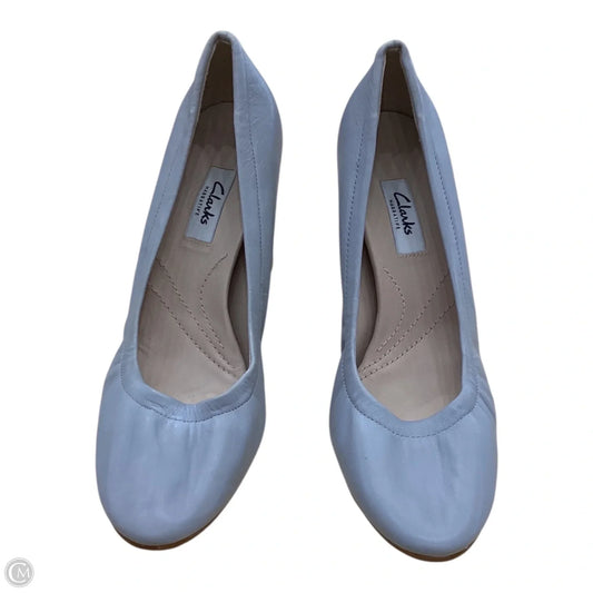 Shoes Heels Block By Clarks In Grey, Size: 8