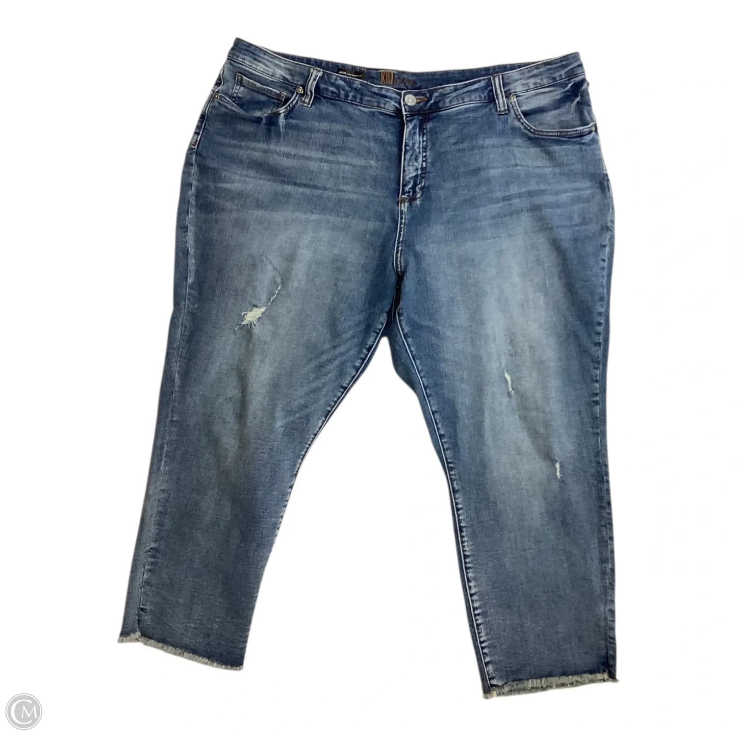 Jeans Straight By Kut In Blue, Size: 22