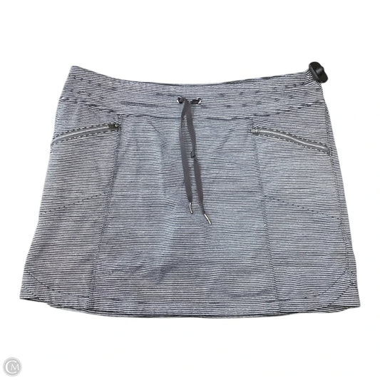 Athletic Skort By Athleta In Grey & White, Size: L
