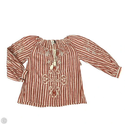 Top 3/4 Sleeve By Anthropologie In Pink, Size: Xs