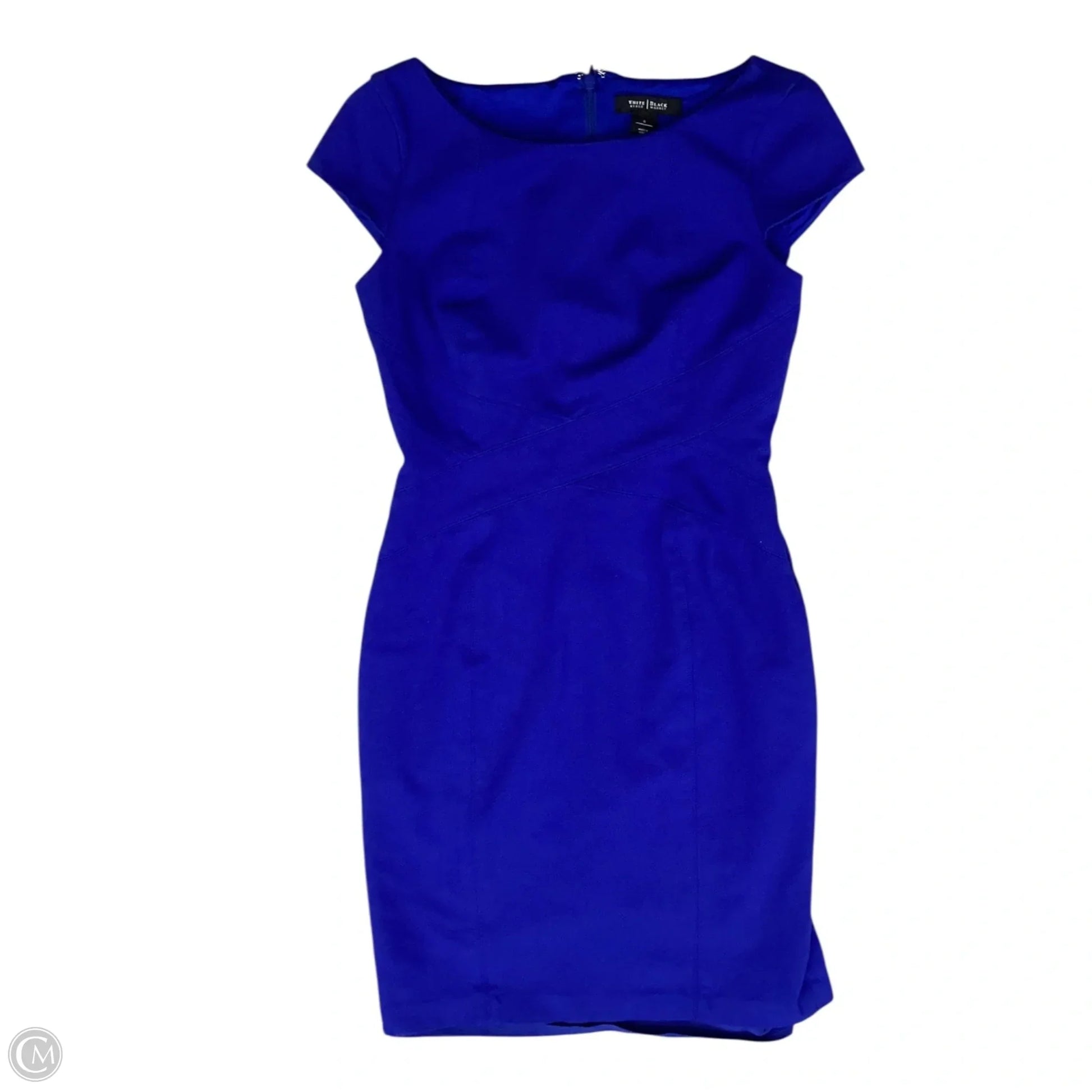 blue dress white house black market Satin Striped Wrap Dress