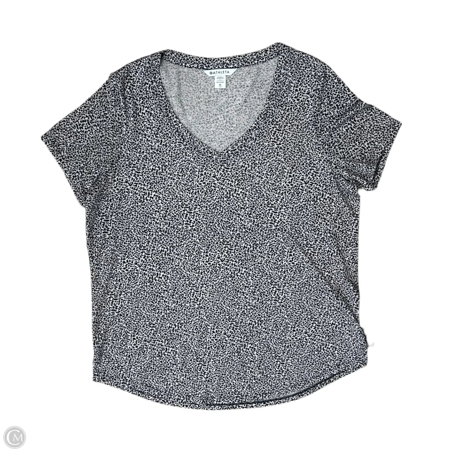 Top Short Sleeve By Athleta In Animal Print, Size: Xl