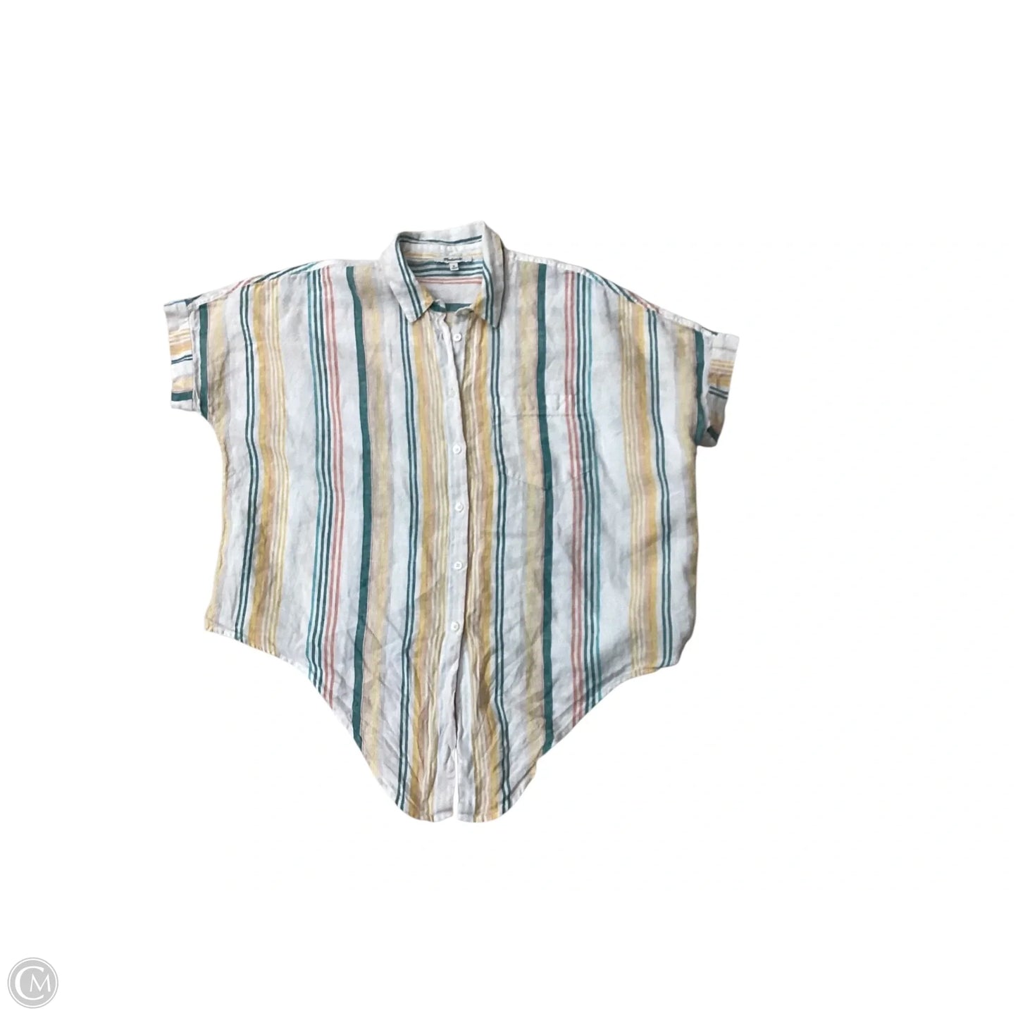 Top Short Sleeve By Maeve In Striped Pattern, Size: M