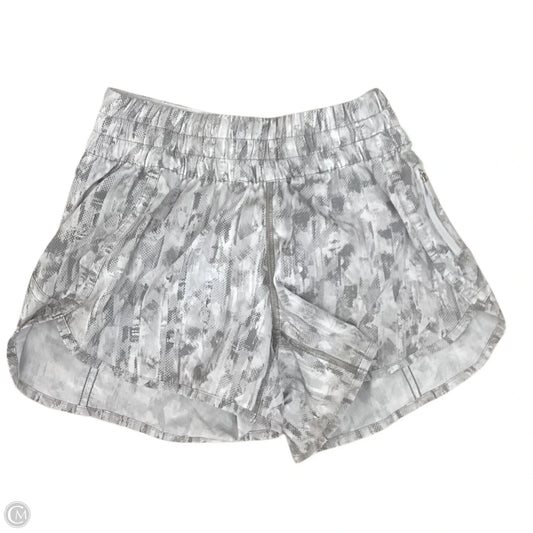 Athletic Shorts By Lululemon In Grey & White, Size: S