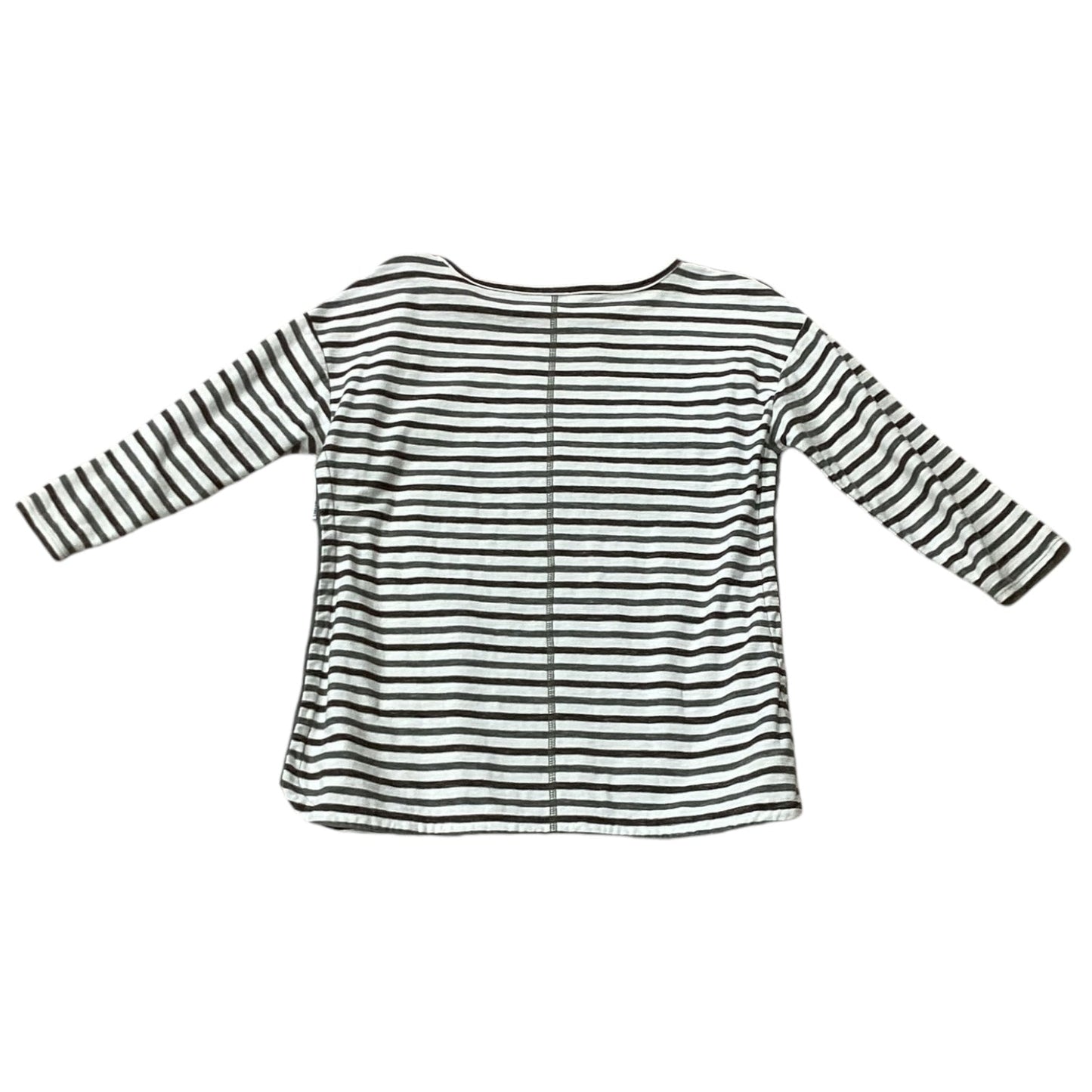 Top 3/4 Sleeve Basic By Talbots In Striped, Size: S